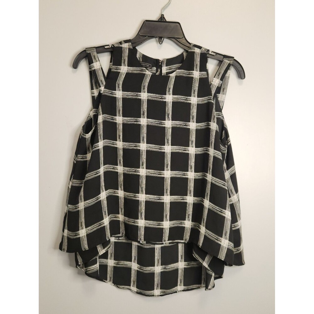 Metaphor Black & White Women's Tank Top Size Medium